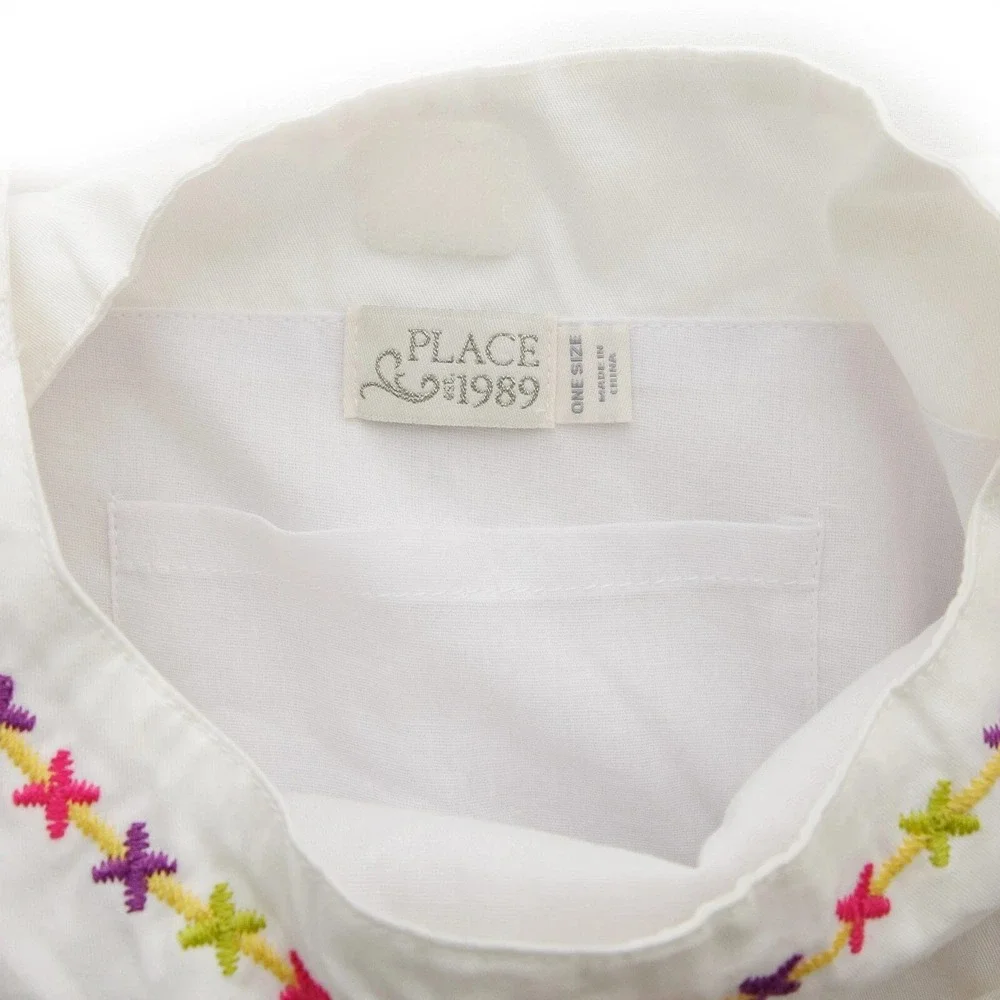 The Childrens Place Shoulder Bag Kids OS White Excellent Floral Boho Beaded